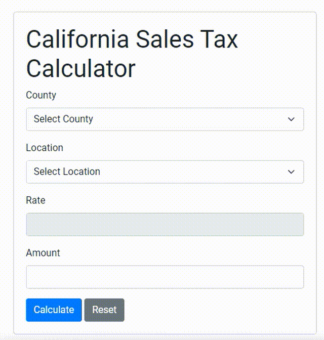 how to use this california sales tax calculator